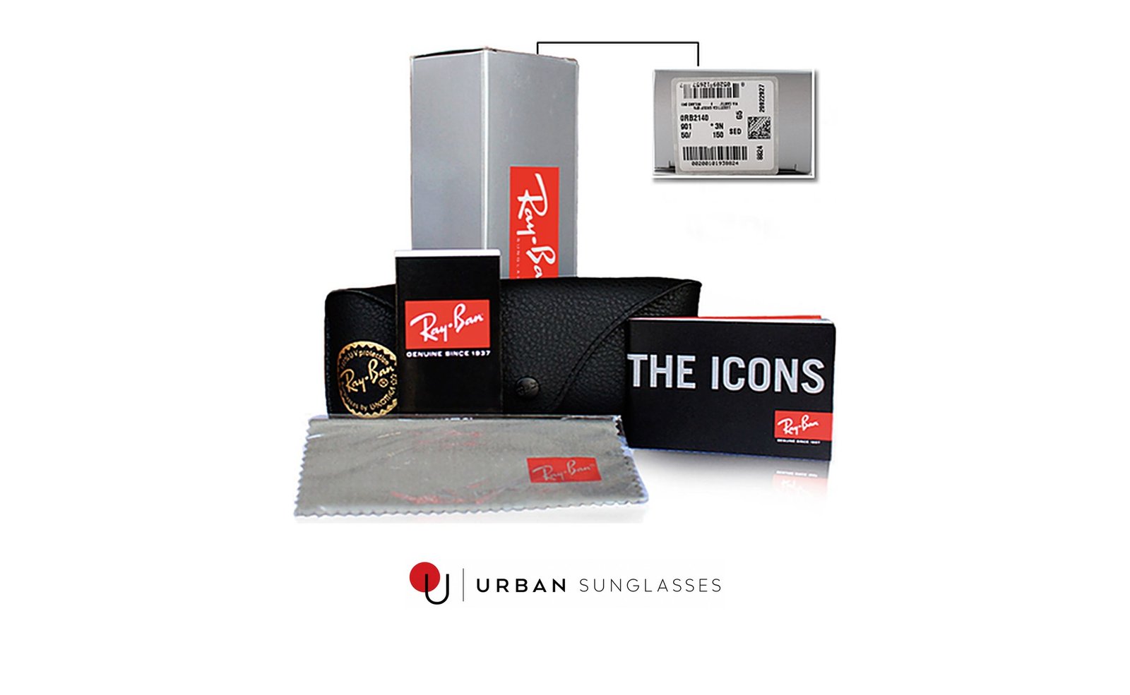 Caja, estuche, paño y libro The Icons